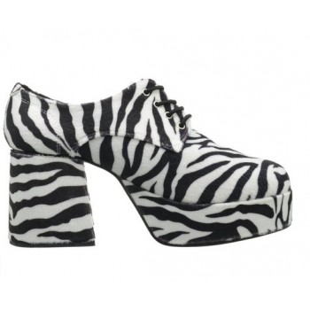 Mens Zebra Platform Shoes ADULT HIRE